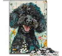 Puzzle Caniche Aquarelle pour Adultes, 1000 pièces, Jouets éducatifs et éducatifs, Jeux familiaux avec Affiche et fiche de Questions-réponses 26x38cm