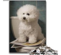 Puzzle Caniche aux Toilettes pour Adultes, 2000 pièces, à partir de 14 Ans, décoration d'intérieur, Jeux de Famille, Cadeaux de Noël et d'anniversaire (70x100cm)