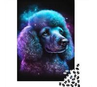 Puzzle Caniche coloré Galaxie 1000 pièces pour Adultes, Cadeau d'halloween, Puzzle en Papier pour Adultes, pour s'amuser en Famille et pour Une soirée de Jeux, 1000 pièces (38 x 26 cm)