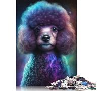 Puzzle Caniche Galaxie, Jouets de décompression, Puzzle rectangulaire en Papier pour Enfants et Adultes à partir de 12 Ans, Cadeaux d'halloween, 1000 pièces (75 x 50 cm)