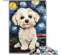 Puzzle Caniche sous Le Ciel Nocturne 2000 pièces pour Adultes et Adolescents, à partir de 14 Ans, décoration d'intérieur, Jeux de Famille, Cadeaux de Noël et d'anniversaire (70x100cm)