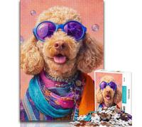 Puzzle Caniche Tendance 1000 pièces pour Adolescents, idéal pour stimuler Le Cerveau, développer la Patience et stimuler l'imagination (38x26cm)