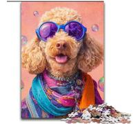 Puzzle Caniche Tendance pour Adultes, 1000 pièces, Jeu Stimulant et interactif en Famille, 26x38cm