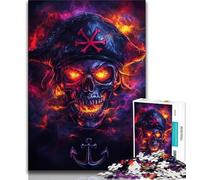 Puzzle Capitaine Pirate Néon pour Adolescents 1000 Pièces, Jeu de Rôle et de Famille avec Pièces de Formes Aléatoires Entièrement Emboîtables (50x75cm)
