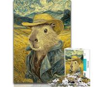 Puzzle Capybara 1000 pièces pour Adolescents Style Ciel étoilé pour Adultes et Adolescents Cadeau d'anniversaire Cadeaux pour et jusqu'à 14 Ans (50x75cm)