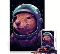Puzzle Capybara Astronaute Galaxie 1000 pièces pour Adolescents pour se détendre et s'évader Découpe Uniforme Sensuel (50x75cm)