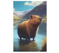 Puzzle Capybara Puzzles pour AdultesPuzzles en Bois De 1000 Pièces Adultes Cadeaux Jeu Stimulant 78×53cm