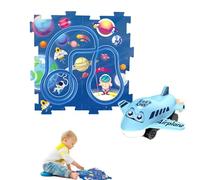 Puzzle Car Track Toy, Puzzle Racer Car Set, jeu de voitures de piste, tableau de bord de véhicules et jigsaw, jeu de construction de véhicules ferroviaires, de plancher éducatif pour vacac