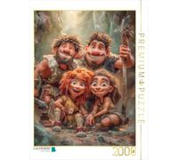 Puzzle · Caricatures de l'âge de Pierre | Ses filles sont sa fierté · 2000 pièces · Format assemblé 90 × 67 cm · CALVENDO Puzzle