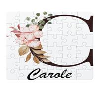 Puzzle Carole | 30 Pièces 24 × 19 cm Carton Brillant 2 mm | Message à Reconstituer Annonce Surprise | Cadeau Anniversaire Noël