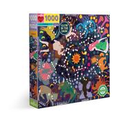 Puzzle carr? eeBoo Piece and Love Zodiac Constellation 1000 pi?ces pour adultes Puzzle phosphorescent pour adultes et familles avec S brillant