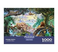 Puzzle carré 1000 pièces Animaux de la forêt Tropicale pour Adultes Puzzles en Bois Puzzle éducatif Jeu Familial 1000 pièces (75 x 50 cm)