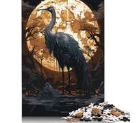 Puzzle carré 1000 pièces Cigogne Noire pour Adultes Puzzles en Bois Jeu Stimulant Puzzles 1000 pièces (75 x 50 cm) Cadeaux de Noël