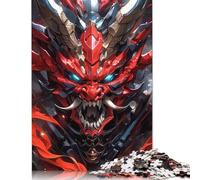 Puzzle carré 1000 pièces Cyborg Red Dragon pour Adultes et Puzzles en Bois, Jouets éducatifs et Jeux familiaux, 1000 pièces (75 x 50 cm)