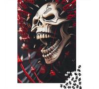 Puzzle carré 1000 pièces en Bois, Motif Ombre Rouge Sang, pour Adultes et Enfants (75 x 50 cm).