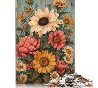 Puzzle carré 1000 pièces en Bois pour Adultes, Affiche Vintage, Jeux de défi Uniques, 1000 pièces (75 x 50 cm)