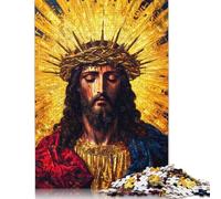 Puzzle carré 1000 pièces Gloire de Jésus-Christ pour Adultes et Enfants, Jeu de Puzzle en Bois 1000 pièces (75 x 50 cm)