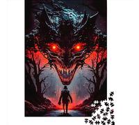 Puzzle carré 1000 pièces Humain et Monstre pour Adultes Puzzles en Bois Jeux de défi Uniques 1000 pièces (75 x 50 cm)