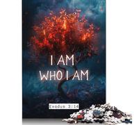 Puzzle carré 1000 pièces « Je suis Qui Je suis » pour Adultes, Puzzle en Bois, Jouet éducatif et éducatif (1000 pièces, 75 x 50 cm)