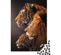 Puzzle carré 1000 pièces Les Bêtes pour Adultes Puzzles en Bois Jeux de défi Uniques 1000 pièces (75 x 50 cm)