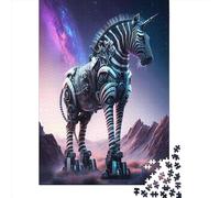 Puzzle carré 1000 pièces Mythologie Zèbre pour Adultes Puzzles en Bois Puzzle éducatif Jeu Familial 1000 pièces (75 x 50 cm)