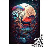 Puzzle carré 1000 pièces Paysage Fantastique pour Adultes et Enfants, Cadeaux de Noël (75 x 50 cm)