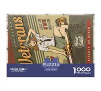 Puzzle carré 1000 pièces pour Adultes, Affiche rétro, Puzzle en Bois, Jeu éducatif Familial, 1000 pièces (75 x 50 cm)