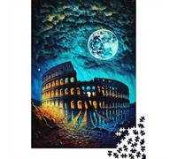 Puzzle carré 1000 pièces représentant Le Colisée de Rome pour Adultes, Jeu éducatif en Bois, 1000 pièces (75 x 50 cm)
