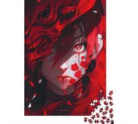 Puzzle carré 1000 pièces « Sang Rouge Ombre » pour Adultes et Enfants, en Bois, idéal comme Cadeau de Noël (75 x 50 cm).