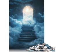 Puzzle carré 1000 pièces Stairway to Heaven pour Adultes, Puzzle en Bois, Jouet éducatif et éducatif (1000 pièces, 75 x 50 cm)