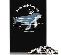 Puzzle carré 500 pièces « Arrête de me Regarder » pour Adultes, Puzzles en Bois, Jeux de défi Uniques, 500 pièces (52 x 38 cm)