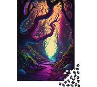 Puzzle carré 500 pièces Bois enchanté pour Adultes, Jeu éducatif en Bois pour Enfants, 500 pièces (52 x 38 cm)