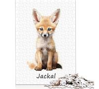 Puzzle carré 500 pièces Chacal Animal Safari pour Adultes, Puzzles en Bois, Jouet éducatif et éducatif 500 pièces (52 x 38 cm)