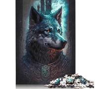 Puzzle carré 500 pièces Loup Enchanté Monde pour Adultes et Enfants, Puzzles en Bois, Cadeaux de Noël, 500 pièces (52 x 38 cm)