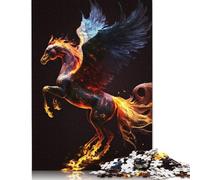 Puzzle carré 500 pièces Mythologie du Cheval Phénix pour Adultes et Enfants, Cadeaux de Noël (52 x 38 cm)