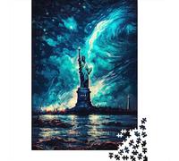 Puzzle carré 500 pièces représentant la Dame de la Liberté, Peinture à l'huile, pour Adultes, Jeu éducatif en Bois pour Enfants (500 pièces, 52 x 38 cm)