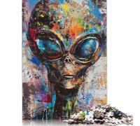 Puzzle carré Alien Art XI de 500 pièces pour Adultes, Puzzles en Bois, Jeu de défi Unique, 500 pièces (52 x 38 cm)