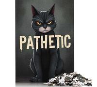 Puzzle carré Amusant de 1 000 pièces représentant Un Chat en colère pour Adultes, Jeu éducatif en Bois pour Enfants (1 000 pièces, 75 x 50 cm)