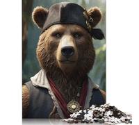 Puzzle carré Amusant et créatif de 1000 pièces sur Le thème des Pirates et des Ours, pour Adultes. Jeu de Puzzle en Bois, 1000 pièces (75 x 50 cm).