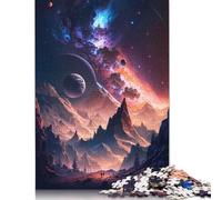 Puzzle carré Astral Peaks 500 pièces pour Adultes, Puzzles en Bois, Jouets de Divertissement Familial, 500 pièces (52 x 38 cm)