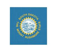 Puzzle carré avec drapeau du Dakota du Sud - Blocs de construction créatifs - Décoration de bureau