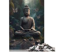 Puzzle carré Bouddha Zen de 1 000 pièces, forêt Bouddhiste, pour Adultes et Enfants, Cadeaux de Noël, 1 000 pièces (75 x 50 cm)