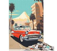Puzzle carré Chevrolet Bel Air 1957 1000 pièces pour Adultes et Enfants (75 x 50 cm)