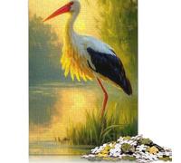Puzzle carré Cigogne sereine 1000 pièces pour Adultes Puzzles en Bois Puzzle éducatif Jeu Familial 1000 pièces (75 x 50 cm)
