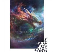 Puzzle carré Cosmic_Dragon 500 pièces pour Adultes, Puzzles en Bois, activité familiale, 500 pièces (52 x 38 cm)