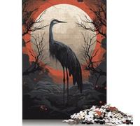 Puzzle carré créatif 1000 pièces Cigogne Noire Fantaisie pour Adultes et Puzzles en Bois Jeu Stimulant 1000 pièces (75 x 50 cm)