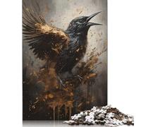 Puzzle carré créatif 1000 pièces Colibri Île enchantée pour Adultes, Puzzle en Bois, Jeu intellectuel, 1000 pièces (75 x 50 cm)