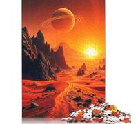Puzzle carré créatif 1000 pièces « Crimson Horizons Call » pour Adultes, Jeu Stimulant en Bois (75 x 50 cm).