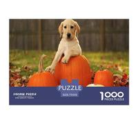 Puzzle carré créatif 1000 pièces Labrador Jaune pour Adultes et Jouets éducatifs en Bois (75 x 50 cm)