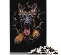 Puzzle carré créatif 1000 pièces Malinois Belge pour Adultes et Puzzles en Papier, Jeu éducatif pour Adultes 38 x 26 cm/1000 pièces
